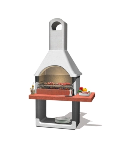 BARBECUE A CARBONELLA IN CEMENTO SAROM FUOCO "MILANO" 88X58X197,3 CM